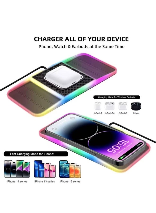 20W Car Wireless Charging Pad with Dual Slots - Fast Flash Charging, Anti-Slip Base, Top-Rated Car Modification Accessories - Image 4