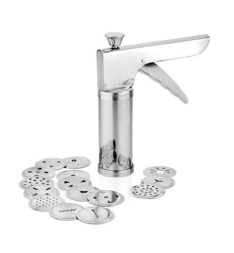 Param Stainless Steel Kitchen Sev Press Deluxe with 15 Type Jali Plates - Image 4