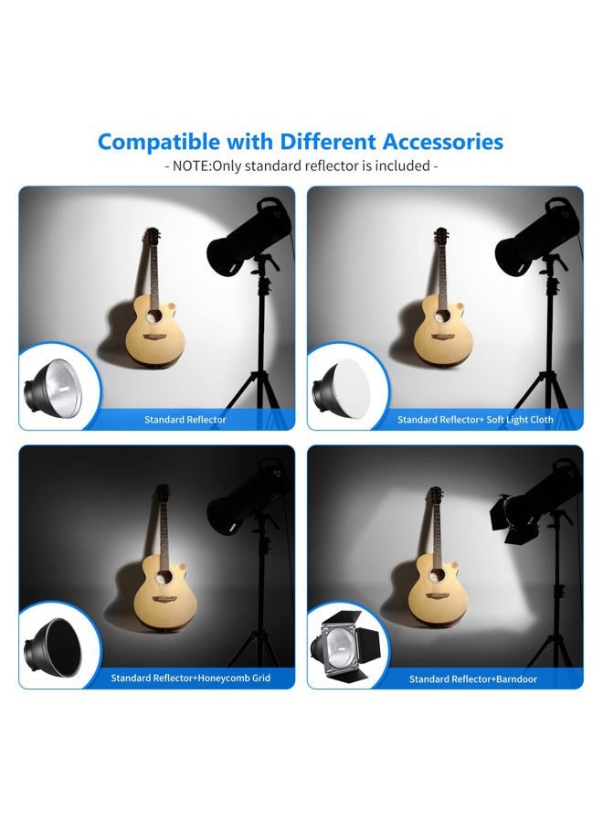 Neewer 7''/18cm Standard Reflector Diffuser Lamp Shade Dish for Bowens Mount Studio Flash Video Light Like Neewer CB60, CB100, CB150, Vision 4, Vision 5, ML300, S101-300W/300W PRO/400W/400W PRO - Image 5