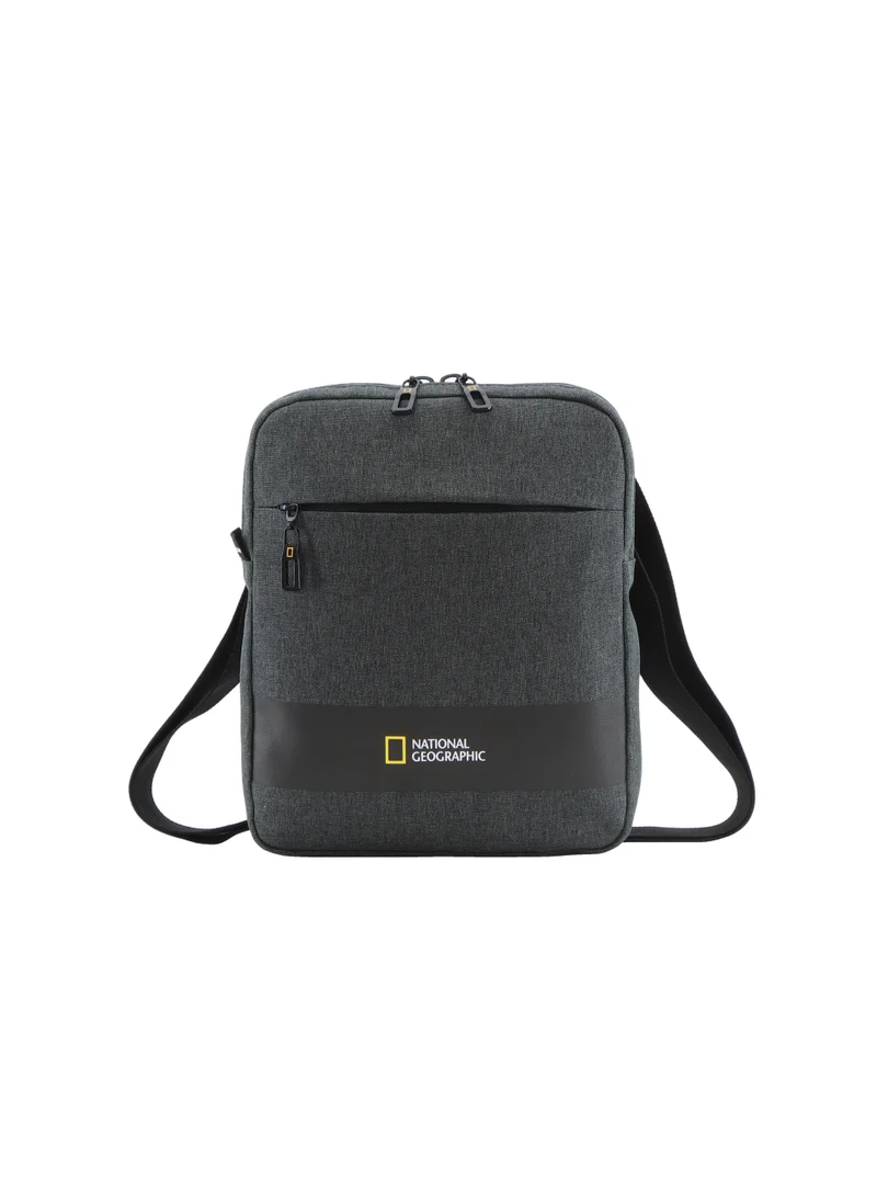 ناشيونال چيوغرافيك National Geographic Shadow RPET Crossbody Bag Anthracite, Durable Water Resistant RFID Pocket Casual Shoulder Bag/Sling Bag/Messenger Bag For Office School College Men Women Travel Outdoor