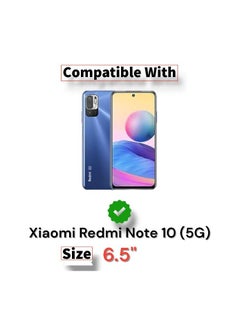 Generic For Xiaomi Redmi Note 10 (5G) Flip Full Leather Wallet Card Slot Case with Kickstand,with Strap Magnetic Closure,Included Internal Tpu Silicone Case,High Protective Compatible with Xiaomi Redmi Note 10 (5G) (6.5") (Blue)  - Image 4