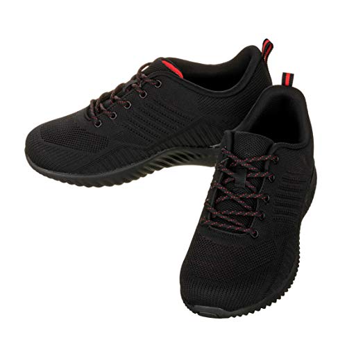 CALTO Men's Invisible Height Increasing Elevator Shoes - Black/Red Ultra Lightweight Sporty Sneakers - 2.6 Inches Taller - Q211 - Size 11 D(M) US - Image 5
