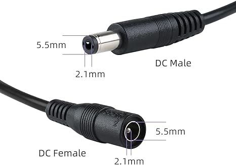 HAKUHO Dc Male to Female DC Power Adapter Extension Cable 2.1mm x 5.5mm CCTV Security Camera, DVR,LED Strip (10 Meter / 32 feet) - Image 2