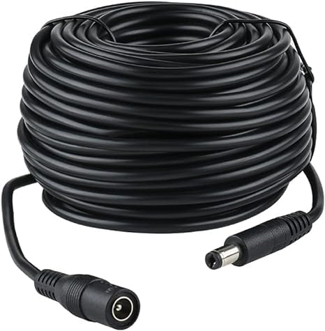 HAKUHO Dc Male to Female DC Power Adapter Extension Cable 2.1mm x 5.5mm CCTV Security Camera, DVR,LED Strip (10 Meter / 32 feet) - Image 1