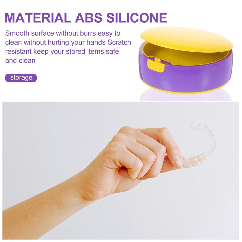 Double Layer Invisible Brace Storage Case with Mirror Orthodontic Retainer Container Travel - Image 4