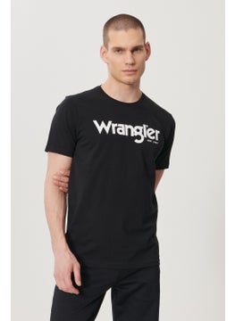 Wrangler Men's Black Regular Fit Crew Neck T-Shirt  - Image 2