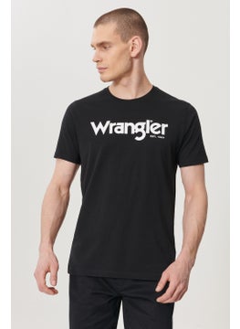 Wrangler Men's Black Regular Fit Crew Neck T-Shirt  - Image 3