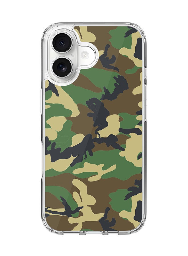 Stylizedd Classic Clear MagSafe Case for iPhone 17 , Hybrid Soft Case Flexible Edges Anti Drop TPU PC Gel Thin Transparent Cover [ Designed for iPhone 17 ] - Jungle Camo Full Print