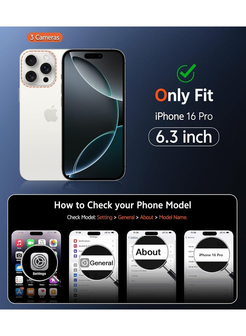 BORTONY iPhone 16 Pro Magsafe Case Ultra Thin Mate Cover for iPhone 16 Pro Camera Protection Slim Design Hard Phone Case for iPhone 16 Pro 6.3 inch - Image 2