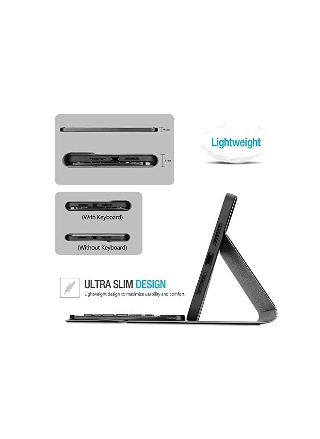 Procases - ProCase iPad Mini 6 Keyboard Case 2021, with Magnetically Detachable Wireless Keyboard and Pencil Holder for 8.3 Inch iPad Mini 6th Generation -Black - Image 1