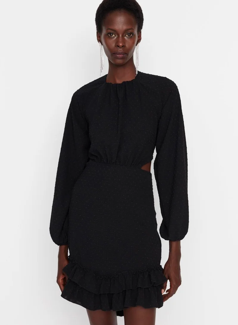 trendyol Back Tie Detail Ruffle Dress