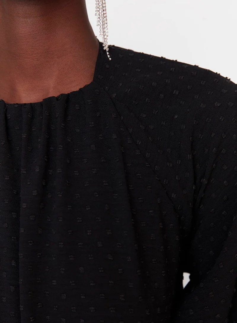 trendyol Back Tie Detail Ruffle Dress