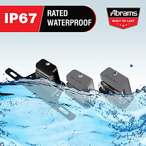 Abrams LED Trailer License Plate Lights w/Bracket [SAE/DOT Certified] Universal [Waterproof] Truck RV Licenses Plates Lights [Heavy Duty] Automotive Courtesy Step Tag Lights - Safety ATV & Boat Lamp - Gray - Image 4