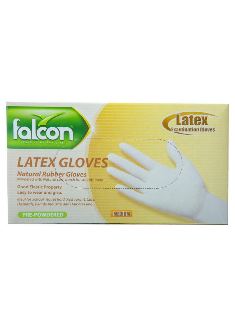 Falcon Falcon Latex Gloves Medium 100pcs