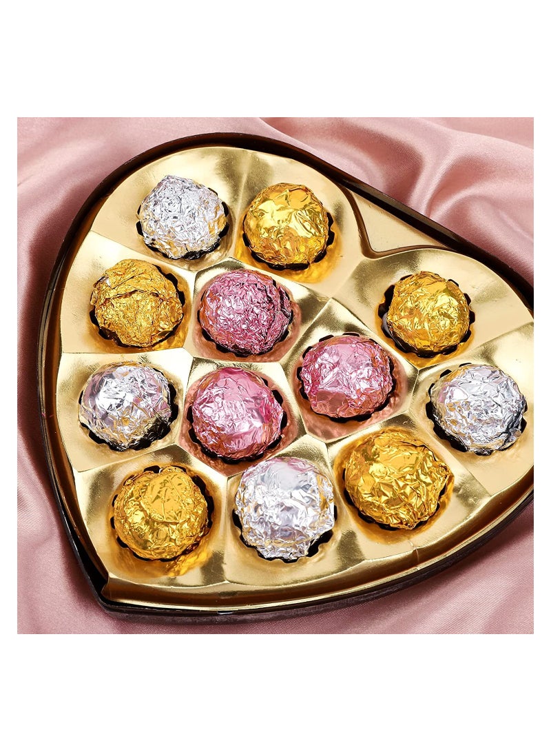 SYOSI 300 pcs Chocolate Wrappers Aluminium Foil Wraps for Candiess Food Safe and Non Toxic Packaging for Homemade Sweets Lollipops Brownies Also for DIY Art Crafts - Image 2