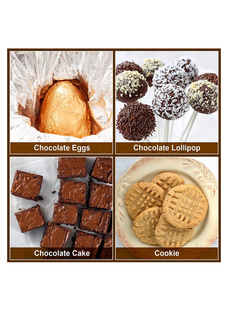 SYOSI 300 pcs Chocolate Wrappers Aluminium Foil Wraps for Candiess Food Safe and Non Toxic Packaging for Homemade Sweets Lollipops Brownies Also for DIY Art Crafts - Image 3