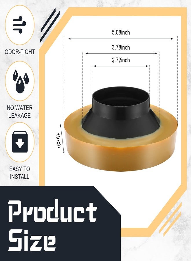 Marsui 4 Pack Toilet Wax Ring Thick Toilet Bowl Wax Ring Gasket for Toilet Bowl Toilet Wax Ring Seal for 3-inch/4-inch Waste Line-Gas, Odor and Watertight Seal - Image 2
