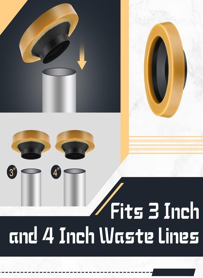Marsui 4 Pack Toilet Wax Ring Thick Toilet Bowl Wax Ring Gasket for Toilet Bowl Toilet Wax Ring Seal for 3-inch/4-inch Waste Line-Gas, Odor and Watertight Seal - Image 3