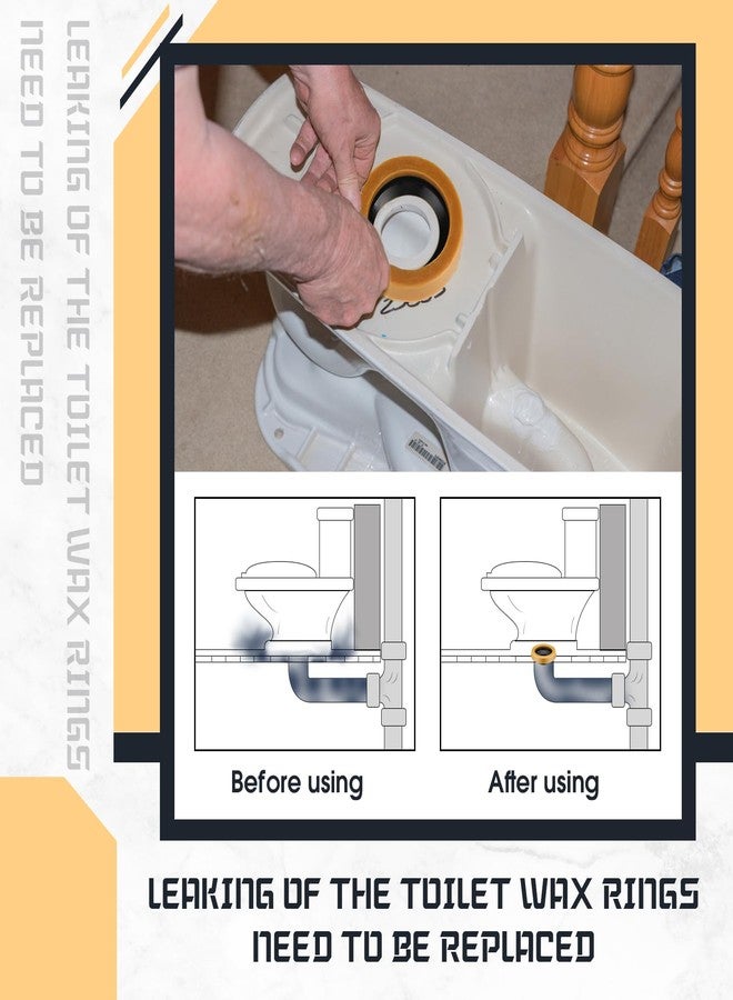 Marsui 4 Pack Toilet Wax Ring Thick Toilet Bowl Wax Ring Gasket for Toilet Bowl Toilet Wax Ring Seal for 3-inch/4-inch Waste Line-Gas, Odor and Watertight Seal - Image 4