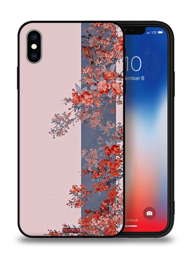 Tolwak Apple iPhone XS Max Protective Case Tree Leaves And Flowers Art - Image 1