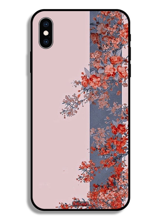 Tolwak Apple iPhone XS Max Protective Case Tree Leaves And Flowers Art - Image 2