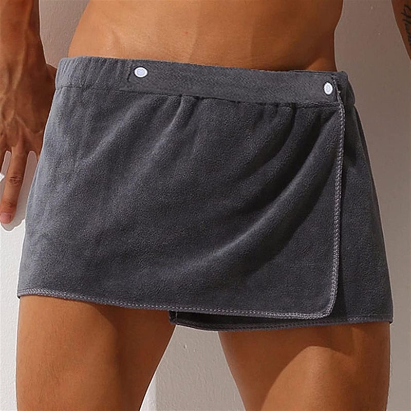YumSur Quick Dry Microfibre Bath Wrap Around Body Towel for Men, Bathroom Pool Beach Spa Bathing Shower Cover Up Wrap Around Towel with Elasticated Band One Size - Image 1