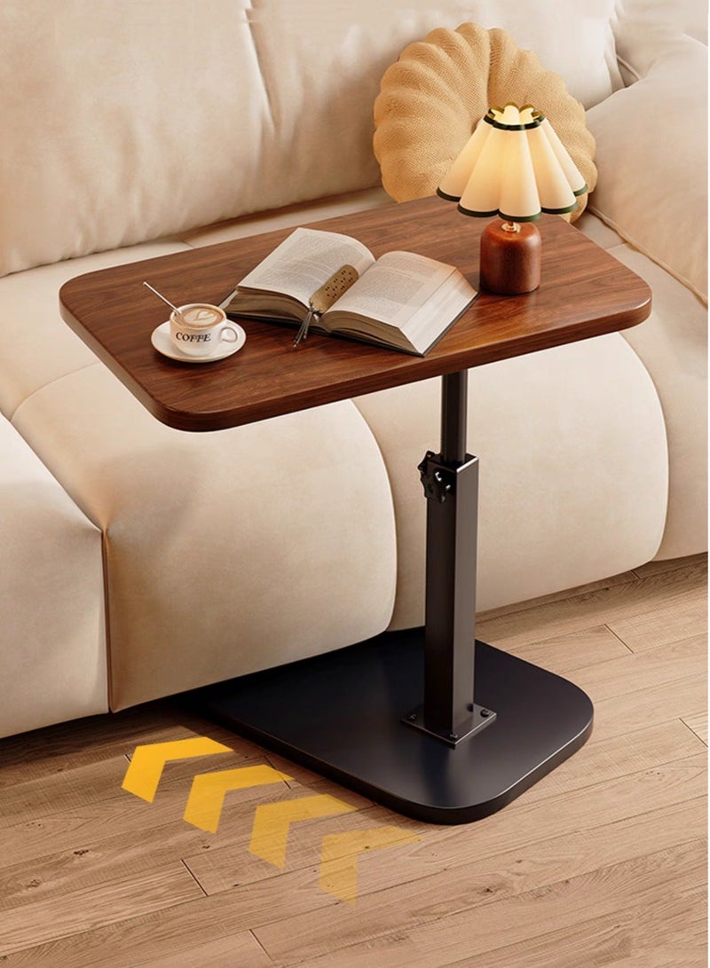 طاولة جانب صغيرة قابلة للتعديل ، طاولة طاولة خشبية ، طاولة شاي على شكل C قابلة للتعديل للارتفاع ، مناسبة للقراءة ، القهوة ، الكتب ، طاولة السرير المثالية ، طاولة أريكة 45 * 30 * 80cm - Image 1