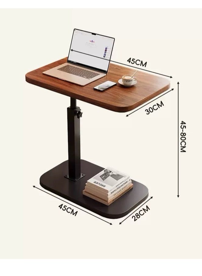طاولة جانب صغيرة قابلة للتعديل ، طاولة طاولة خشبية ، طاولة شاي على شكل C قابلة للتعديل للارتفاع ، مناسبة للقراءة ، القهوة ، الكتب ، طاولة السرير المثالية ، طاولة أريكة 45 * 30 * 80cm - Image 4