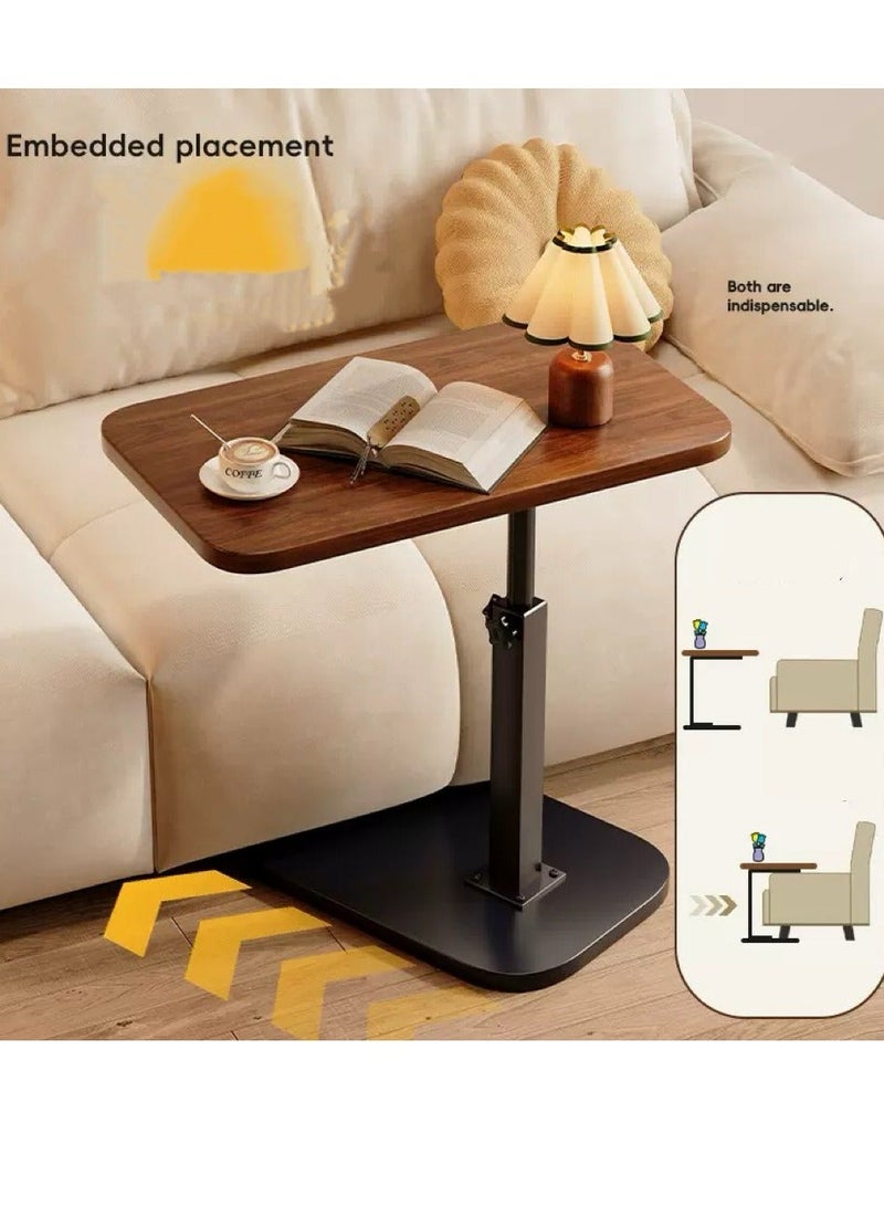 طاولة جانب صغيرة قابلة للتعديل ، طاولة طاولة خشبية ، طاولة شاي على شكل C قابلة للتعديل للارتفاع ، مناسبة للقراءة ، القهوة ، الكتب ، طاولة السرير المثالية ، طاولة أريكة 45 * 30 * 80cm - Image 3