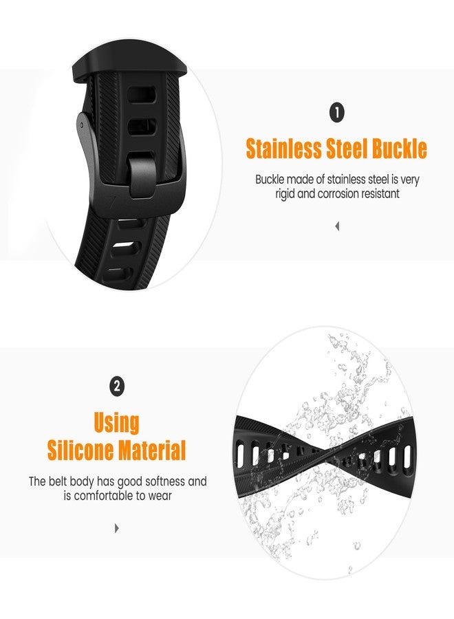 انكول أحزمة ANCOOL لساعات Garmin Instinct / Forerunner 955، أحزمة سيليكون ناعمة مقاس 22 مم لساعات Forerunner 945 / Instinct 2 / Forerunner 935 / Forerunner 965 (عبوة من 6 قطع) - Image 4