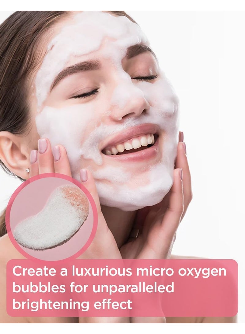 the SAEM Pink Pearl Bubble Mask with Oxygen Bubbles - Gentle Pore Cleanser, for Bright and Firm Skin with Collagen, Calamine and Hyaluronic Acid - Image 3