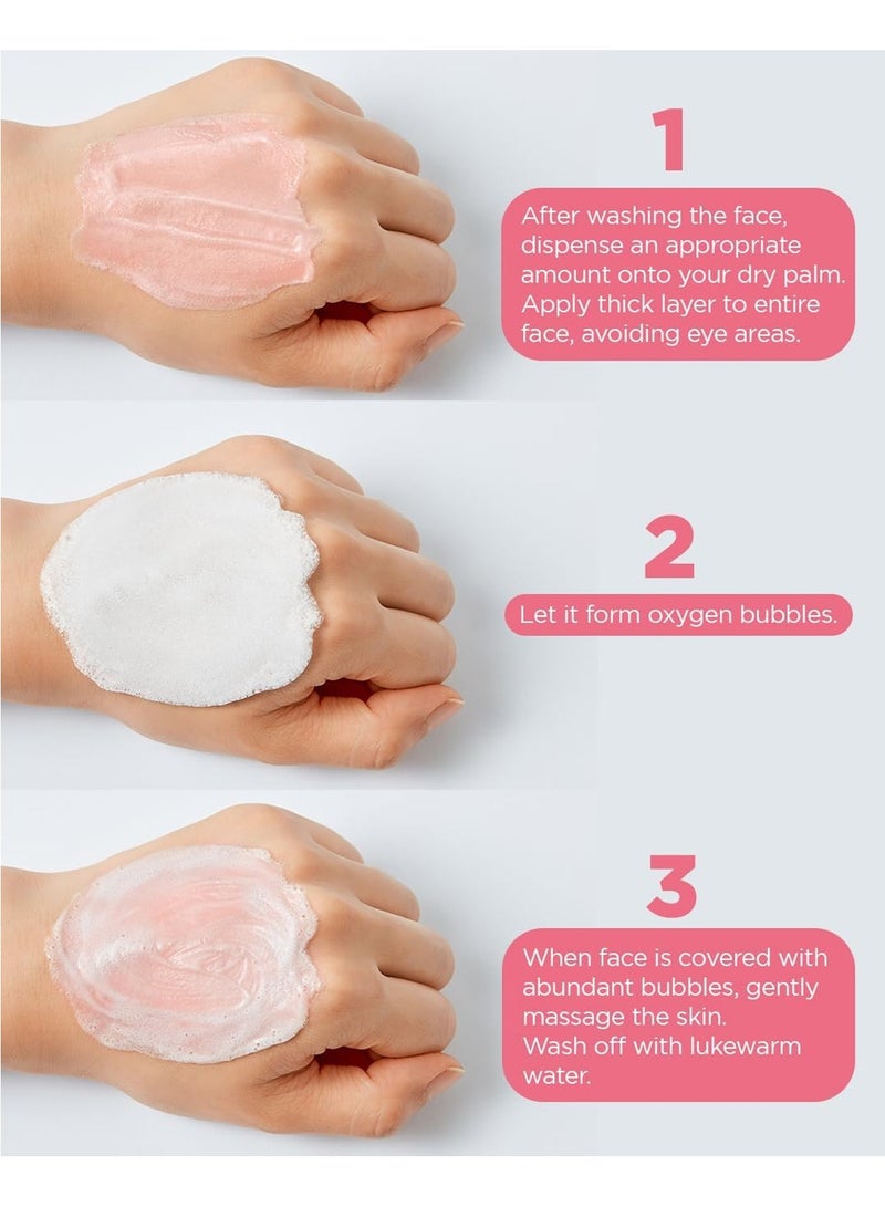 the SAEM Pink Pearl Bubble Mask with Oxygen Bubbles - Gentle Pore Cleanser, for Bright and Firm Skin with Collagen, Calamine and Hyaluronic Acid - Image 4