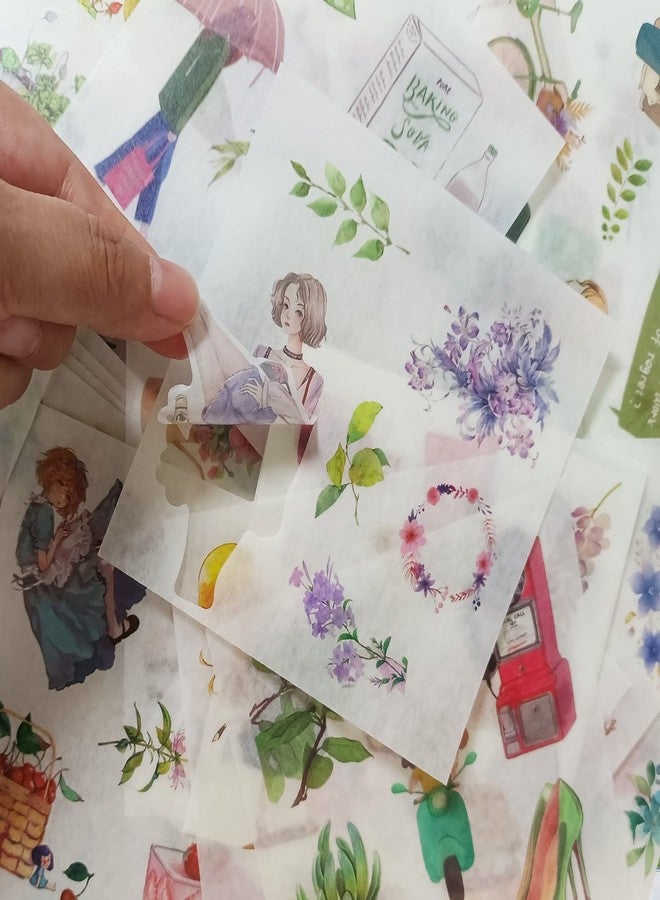 SKIONCE Washi Paper Boxed Stickers Set 50 Sheets - Decorative Sticker for Scrapbooking, Kid DIY Arts Crafts, Album, Bullet Journaling, Junk Journal, Planners, Calendars and Notebook - Image 4