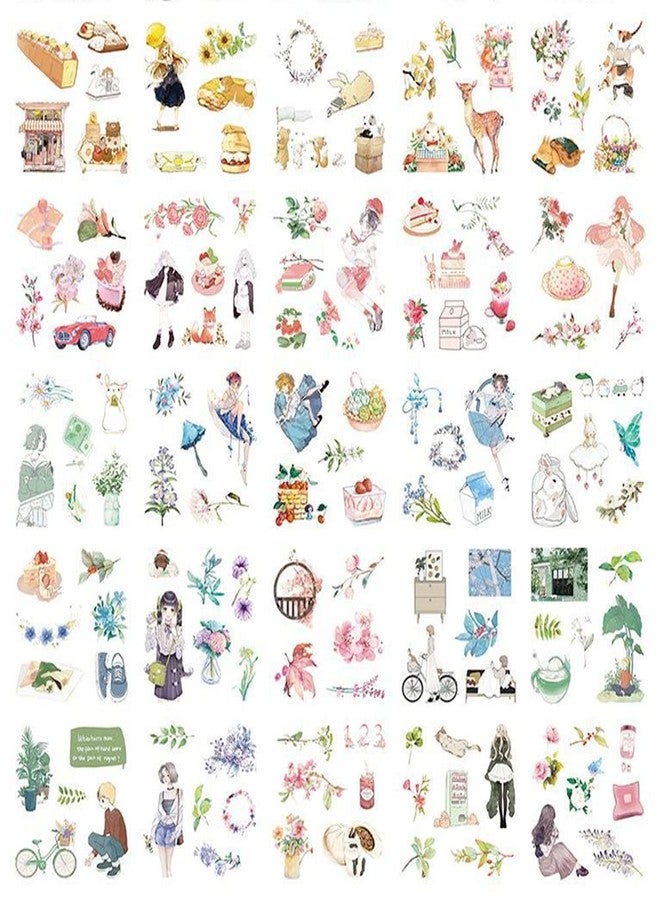 SKIONCE Washi Paper Boxed Stickers Set 50 Sheets - Decorative Sticker for Scrapbooking, Kid DIY Arts Crafts, Album, Bullet Journaling, Junk Journal, Planners, Calendars and Notebook - Image 3