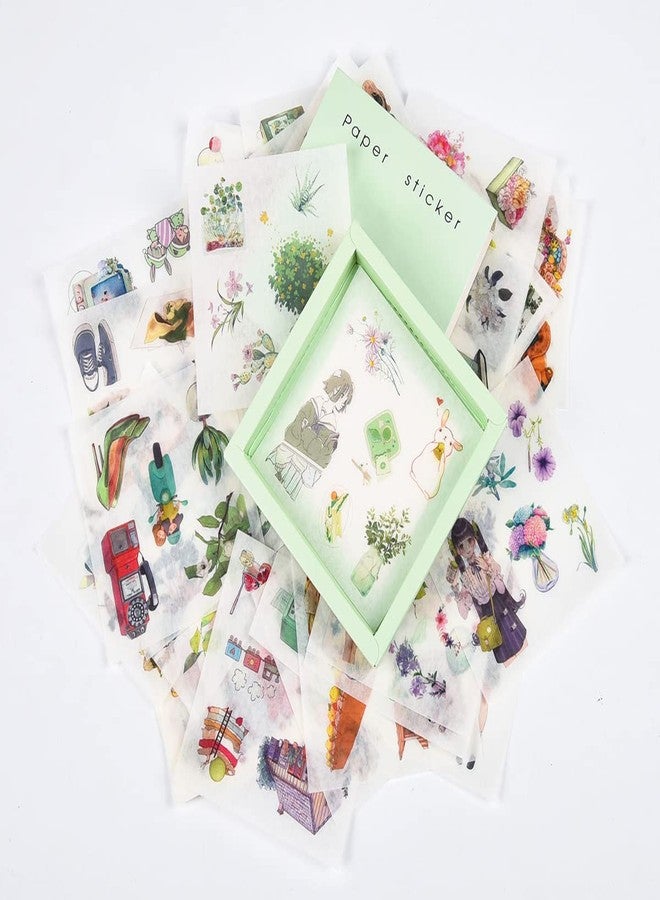 SKIONCE Washi Paper Boxed Stickers Set 50 Sheets - Decorative Sticker for Scrapbooking, Kid DIY Arts Crafts, Album, Bullet Journaling, Junk Journal, Planners, Calendars and Notebook - Image 5