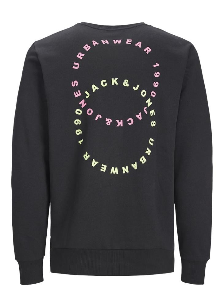 جاك وجونز جونيور سويت شيرت مزين بشعار بياقة دائرية للأطفال - Image 4
