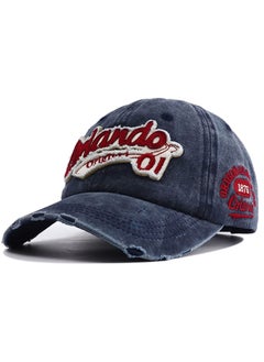Excefore Baseball Cap Mens, Vintage Baseball Trucker Hat, Cotton Embroidered Snapback Cap, Unisex Snapback Outdoor Adjustable Sports Cap(Navy Blue)…  - Image 5