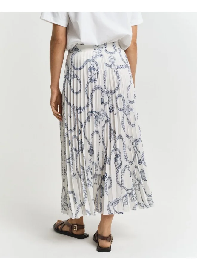GANT Gant Sailing Print Pleated Skirt