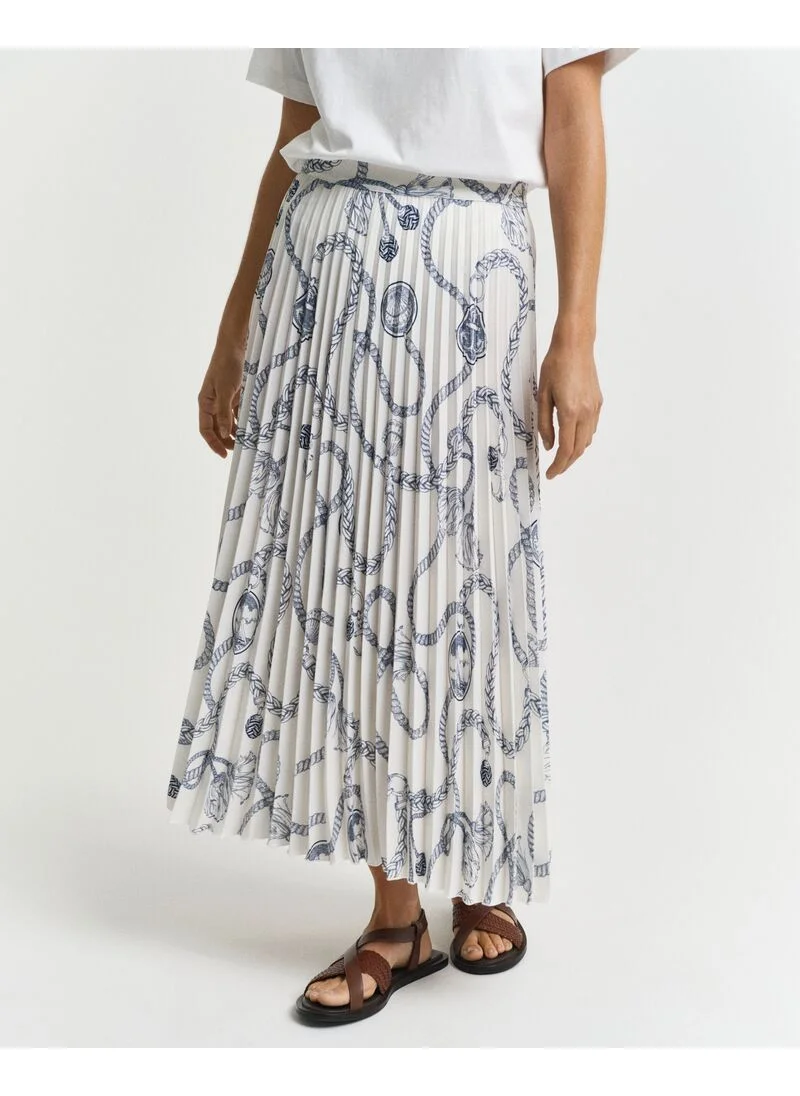 GANT Gant Sailing Print Pleated Skirt