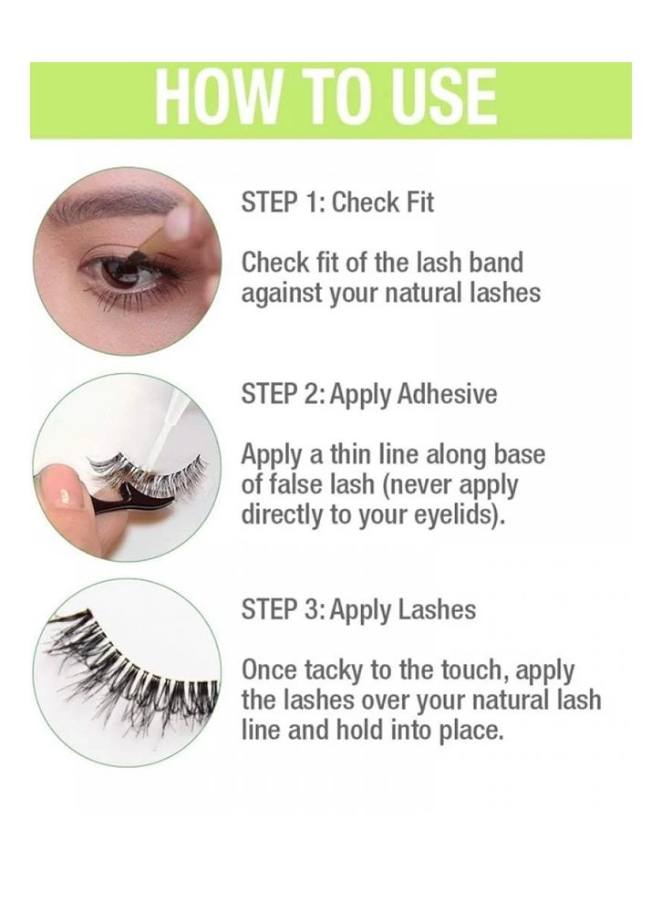 غراء الرموش الثنائي، أبيض/شفاف - Image 2