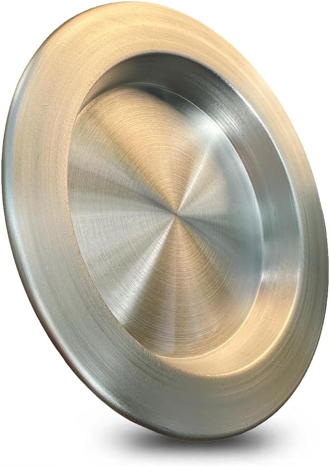 Frigya Kunefe Plate - Cooking and Serving Plates for Shredded Kadaifi, kunafa knafe knafeh Phyllo, Fillo Dough Pan - Set of 3 Silver Color Aluminum Pans (Compatible for frozen kunefe) - Image 4