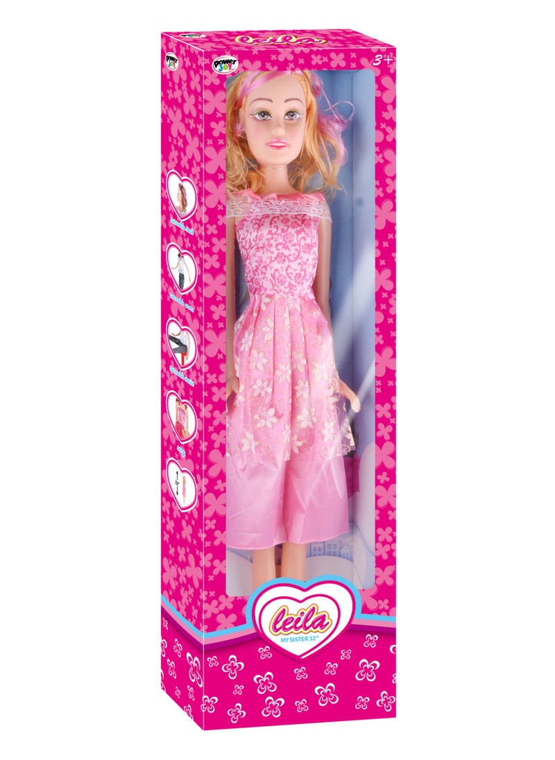 Power Joy Power Joy Leila My Sister with Music 80cm, Assorted 1 Piece (Style & Color May Vary) Battery Operated | Fashion Doll | Perfect for Kids and Toddlers  - Image 5