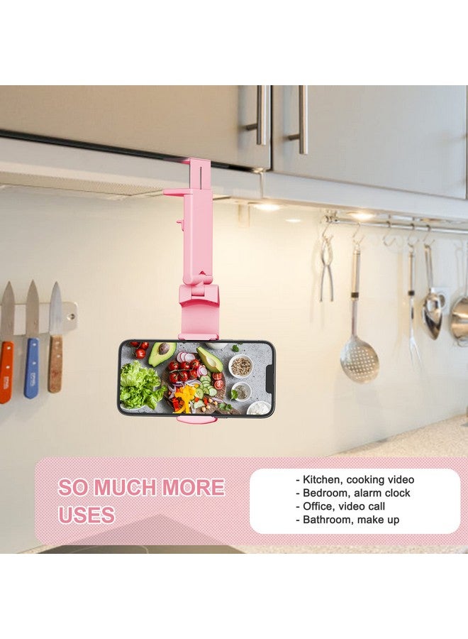 Perilogics Airplane Phone Holder Mount Universal in Flight Hands Free Viewing with Multi-Directional Dual 360 Degree Rotation (Black/Pink) - Image 3