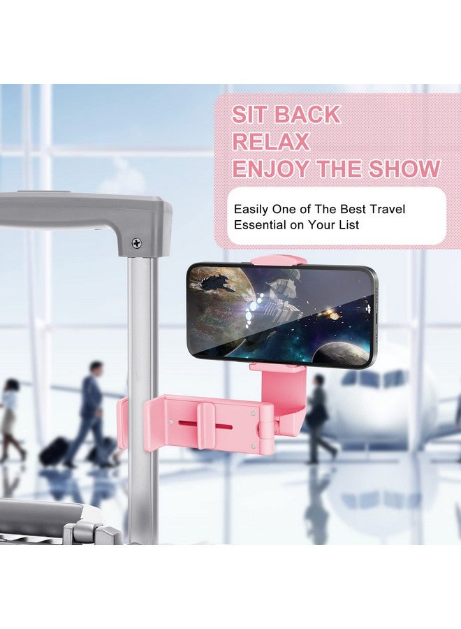 Perilogics Airplane Phone Holder Mount Universal in Flight Hands Free Viewing with Multi-Directional Dual 360 Degree Rotation (Black/Pink) - Image 4