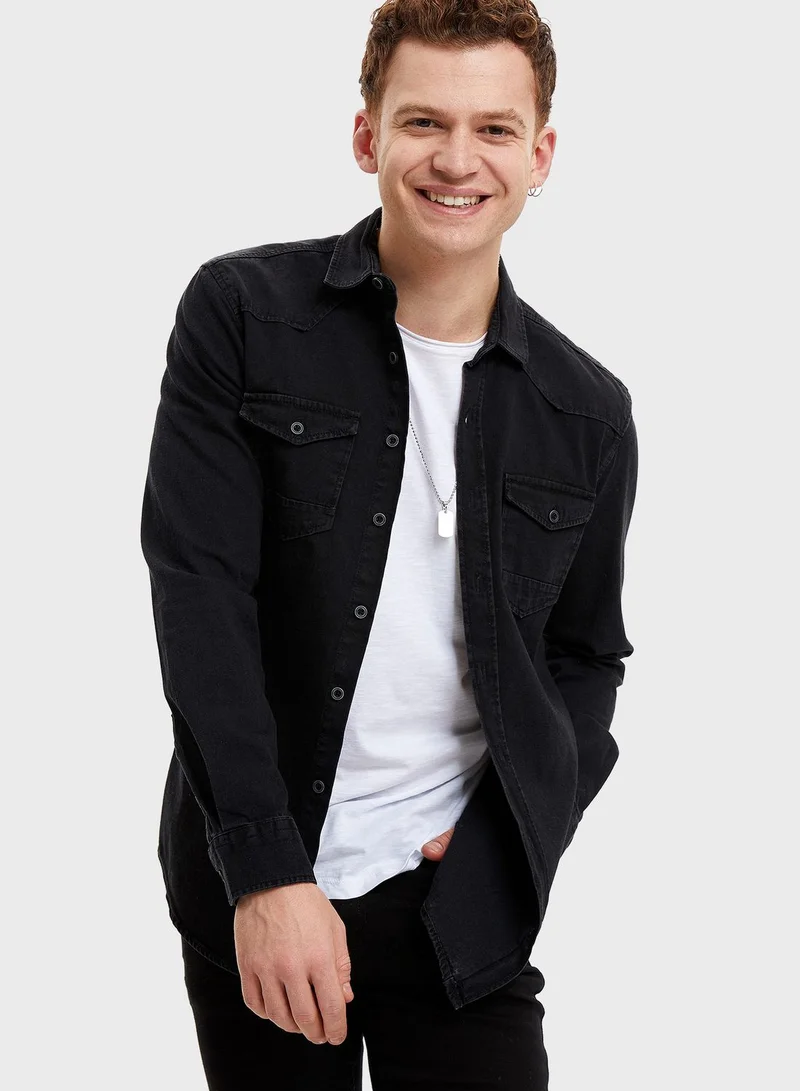 DeFacto Relaxed Denim Shirt
