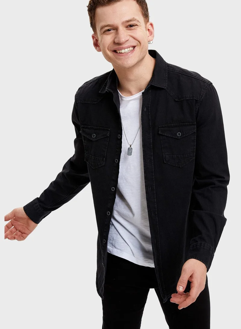 DeFacto Relaxed Denim Shirt