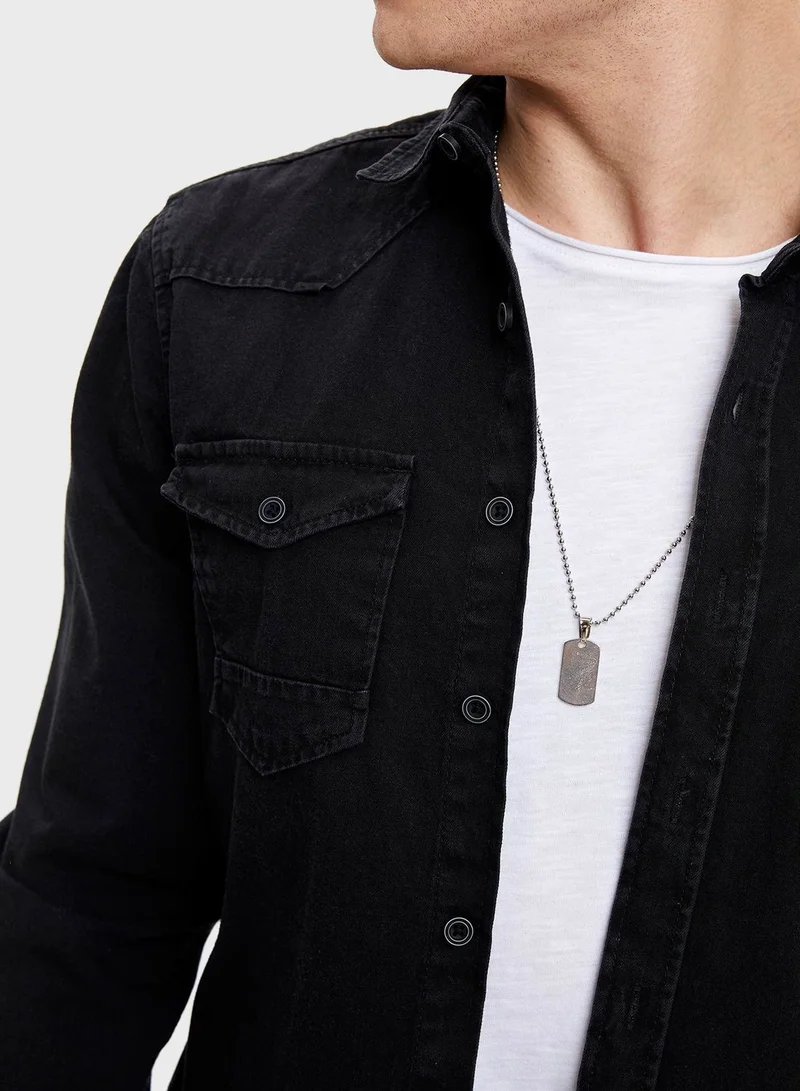 DeFacto Relaxed Denim Shirt