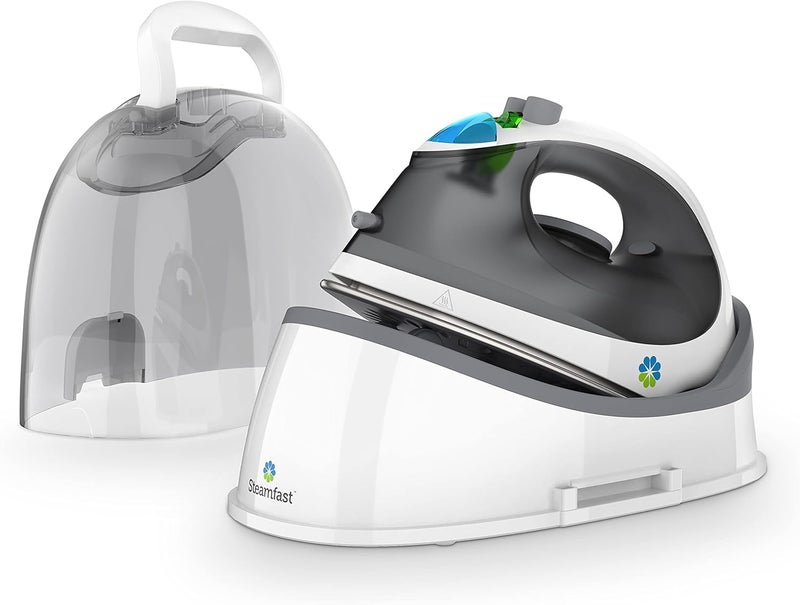 Steamfast مكواة بخار محمولة SF-760 بدون سلك، مع حقيبة حمل، قاعدة غير لاصقة، بيضاء - Image 1