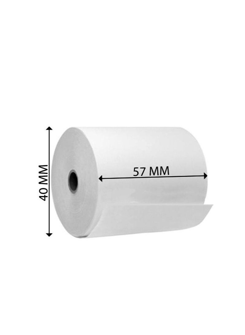 Generic Cash Register Paper 57*40 mm Printed thermal POS Paper Receipt Paper 10 Rolls  - Image 1