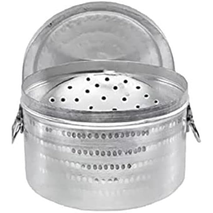 وعاء طهي أو قدر بخاري مندي برياني من الألومنيوم النقي من آيدا، فضي، 34 سم - Image 3